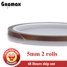 2x 5mm*10M*0.13mm High Temperature Withstand, Electric Insulation PTFE  Tape, Hot Sealing, Customize Width Cut Accepatable 2024 - buy cheap