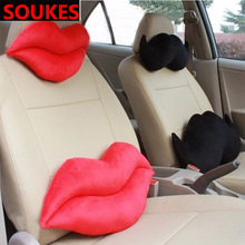 Red Lips beard Car Lumbar Headrest Seat Neck Pillow Cushion Cover For Alfa Romeo 159 BMW E46 E39 E36 E90 Audi A3 A6 C5 A4 B6 B8 2024 - buy cheap