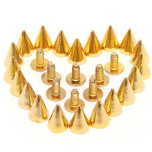 KALASO-tornillos de remache de cono dorado para manualidades, accesorios de joyería, estilo Punk, artesanía de cuero, 20 Uds. 2024 - compra barato