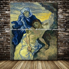 Pintura al óleo de Van gogh para decoración del hogar, lienzo pintado a mano, copia de la Virgen María, péasmas para el hogar, imágenes artísticas 2024 - compra barato