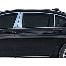 6pcs Polished Aluminum Car Window B C Pillar Post Trim Cover Trim For BMW 7 Series G11 G12 730 740 750i 2016 2017 2024 - buy cheap
