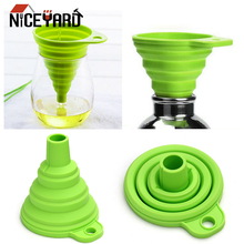 Niceyard aparelhos de cozinha funil, mini funil de silicone de alta qualidade estilo desmontável 2024 - compre barato