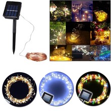 Solar LED String Holiday Lighting Outdoor 100LED 10M 200LED 20m 300L 30m Christmas Xmas Wedding Party Decorations Garland  Light 2024 - compre barato