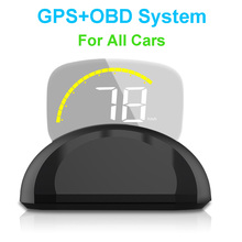 GPS Speedometer + OBD2 Display Car HUD Head Up Display On-board Computer Clear Fault Code Diagnostic Tool Speed Warning for Cars 2024 - buy cheap