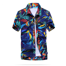 Hot Sale New Fashion Brand Summer Men's Beach Shirt Male Casual Short-Sleeve Printing Shirt Men's Large Size S-5XL 2024 - buy cheap