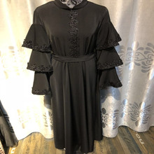 Vestidos de encaje musulmán de lujo con bordado de bronce Abaya vestidos completos cárdigan KimonoLong bata vestidos Jubah Medio Oriente Eid Ramadan Islámico 2024 - compra barato