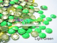 Free Shipping! 14400pcs/Lot, ss6 (2MM in Diameter) Good Quality Light Green Neon Hot Fix Rhinestuds 2024 - buy cheap