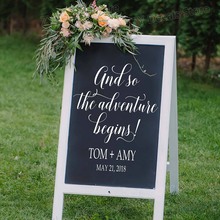 Наклейка «Приключения начинается Свадьба», «Добро пожаловать» 2024 - купить недорого