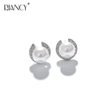 New Fashion Natural Freshwater white Pearl Stud Earings simple pearl Jewelry For Women wedding gift 2024 - buy cheap