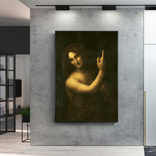 St. John the Baptist, pinturas de arte, reproducciones impresas en lienzo, impresiones artísticas de Leonardo Da Vinci para arte de pared de salón 2024 - compra barato
