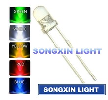 5valuesx100 Uds. = 500 Uds., diodo LED redondo ultrabrillante, rojo/verde/azul/blanco/amarillo, 5mm, F5 2024 - compra barato