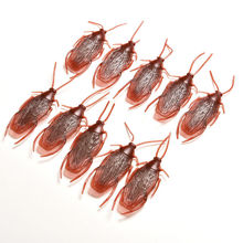 10pcs/lot Prank Funny Trick Joke Toys Special Lifelike Model Simulation Fake Rubber Cockroach Cock Roach Bug Roaches Toy 2024 - buy cheap