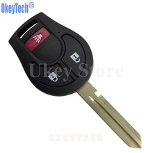 OkeyTech-funda de llave de control remoto para coche, 2 + 1 / 3 botones, carcasa de repuesto para Nissan Cube NV350 Urvan, hoja en blanco sin cortar 2024 - compra barato