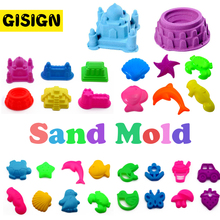 Brinquedos de areia para brincadeiras internas, faça você mesmo, molde de castelo, areia mágica dinâmica, argila, slime, brinquedos educacionais 2024 - compre barato