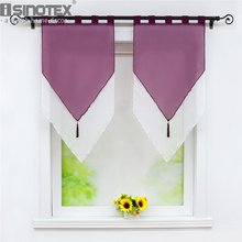 Short Roman Curtain Sheer Window Curtain Pure Color Tulle For Kitchen Living Room Voile Screening Panel High Quality 1 PCS/Lot 2024 - buy cheap