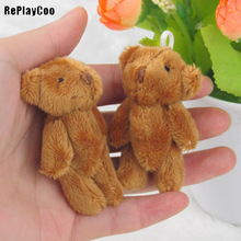 100PCS/Lot Mini Teddy Bear Stuffed Plush Toys Small Bear6.5cm dark brown Stuffed Toys pelucia Pendant Kids Birthday GiftJ00403 2024 - buy cheap