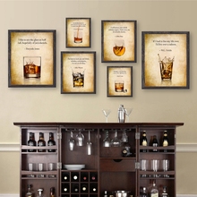 Bar con estampado de whisky, decoración artística de pared, regalo para él, citas de whisky, carteles Vintage, pintura de lienzo, imágenes de pared, decoraciones para Pub 2024 - compra barato