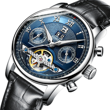 Suíça binger relógios masculinos de luxo marca tourbillon múltiplas funções resistente à água relógios mecânicos masculinos B-8603M-6 2024 - compre barato