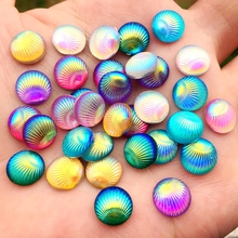 Diy400pcs 10mm mixed color shell pattern, round eyes rhinestone color cutting party decoration color resin diamond. 2024 - buy cheap