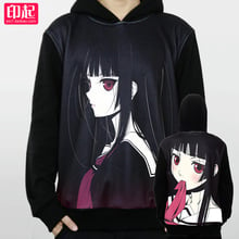 HELL GIRL Anime Jigoku Shoujo COSPLAY  Hooded plus velvet autumn& winter coats for men & women Sweatshirts 2024 - buy cheap