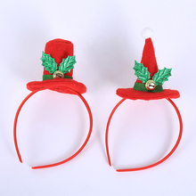 1 peça chapéu superior vermelho de natal, tiara criativa com chapéu de santa fé, acessórios para cabelo para crianças, presentes pequenos para ano novo, natal 2024 - compre barato