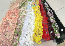 Alta qualidade flash tecido de renda têxtil bordado 3d flor africano tecido de renda francesa para vestido de festa 2024 - compre barato