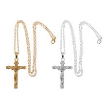 JAVRICK Catholic Jesus Christ on INRI Cross Crucifix Pendant Necklace Fashion Jewelry 2024 - buy cheap