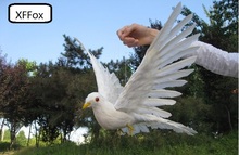 Paloma blanca de la vida real modelo de espuma y pluma nueva paloma con alas muñeco de pájaro cerca de 30cm xf0064 2024 - compra barato
