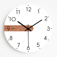 Reloj de pared de madera para sala de estar, diseño moderno, silencioso, nórdico, para el hogar, de lujo, para decoración de habitación de niños 2024 - compra barato