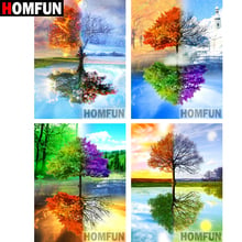 HOMFUN 100% Full Square/Round Drill 5D DIY Diamond Painting "Four Seasons Tree" 3D Embroidery Cross Stitch Home Decor A07947 2024 - buy cheap