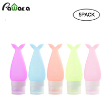 5 Pcs Travel Silicone Bottle Set Mermaid Style 48/90 mL Refillable Bottles for Shampoo Conditioner Lotion Sunblock Toiletries 2024 - buy cheap