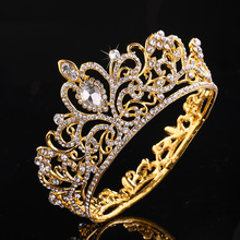 2018 Baroque Luxury Crystal AB Bridal Crown Tiaras Light Gold Diadem Tiaras for Women Bride Wedding Hair Accessories Z1018 2024 - buy cheap