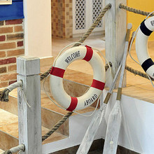 1pcs Lifebuoy Ring Boat Sea Life Buoy Hanging On The Ship's Mediterraneo Style Home Wall Decoration 2024 - buy cheap