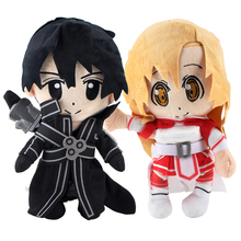 2 estilos de juguetes de peluche de 24-25cm, Anime Sword Art Online, Asuna Kirito, muñeco de peluche suave 2024 - compra barato