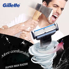 Gillette Mach 3 Razor Men Face Beard Hair Shaving Brands Shaver Three Edges Shaving Razor Blade Poupular Safety Razor 1Pack 2024 - buy cheap