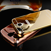 Luxury Phone Cases For Samsung Galaxy S4 IV i9500 Gold Aluminum Frame + Mirror Fundas Metal Acrylic Back Cover Shell Plating 2024 - buy cheap