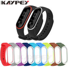 Colorful MiBand 3 4 Silicone Wrist Strap Bracelet Double Color Replacement watchband for Original Xiaomi Mi band 3 4 belt 2024 - buy cheap
