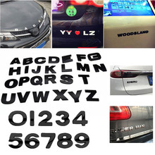 2Pcs 25mm Car Auto Chrome Metal DIY 3D ABC Letters Digital Alphabet Emblem Decoration Car Stickers Logo Auto Car Accessories 2024 - buy cheap
