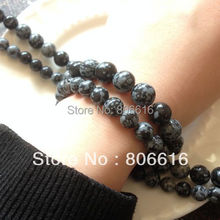 8-10 MM negro copo de nieve tono Piedra Natural hebras sueltas joyería cuentas Semi preciosas 2024 - compra barato