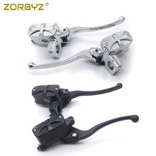 ZORBYZ-palancas de embrague hidráulico para motocicleta, Control de manillar cruzado cromado/negro de 1 "y 25mm, para Harley, Honda y Suzuki 2024 - compra barato