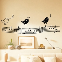 Pegatinas de pared con diseño de pájaros cantantes, calcomanías artísticas musicales para decoración de habitación de bebé, guardería y niños, envío gratis 2024 - compra barato