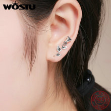 WOSTU New Trendy 925 Sterling Silver Romantic Rose Stud Earrings for Women Brand Earring Jewelry Gift For Lover FIE380 2024 - buy cheap