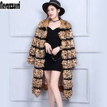 Nerazzurri Winter Stylish Faux Fur Leopard Print Coat Women Thicken Warm Luxury Vintage Fluffy Jacket 2021 Runway Korean Fashion 2024 - buy cheap