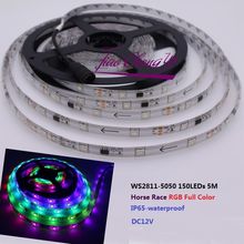 5 M WS2811 5050 Horse Race RGB Full color 150 LEDs tira Flexível 12 v à prova d' água 2024 - compre barato