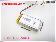 Li-po 1 шт./лот 3,7 V литий-полимерный аккумулятор 822448 1000mah MP3 MP4 MP5 батарея 2024 - купить недорого