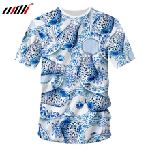 Camiseta com estampa 3d estilo chinês ujwi, camiseta engraçada com gola em o, masculina e feminina, camiseta casual da moda e de verão, novidade 2024 - compre barato