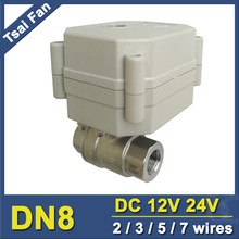 Tsai Fan  DN8 Motorized Ball Valve 2/3/5/7 Wires BSP/NPT 1/4'' SS304 Auto Ball Valve For Water Automatic Control 2024 - buy cheap
