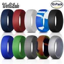 New 10pcs/set 8.7mm Food Grade FDA Silicone Ring 7-14 Size Hypoallergenic Crossfit Flexible Sports Silicone Finger Rings For Men 2024 - buy cheap