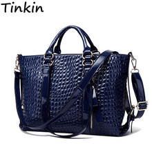 Tinkin Fashion Stone Handbag for Formal Occasion Large Capacity Soft Female Women Shoulder Bag PU Leather Totes Luxury Women Bag 2024 - buy cheap