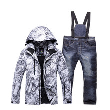 Traje de esqui de inverno masculino 10k, roupa de neve super impermeável à prova de vento, quente, uso ao ar livre, snowboard, montanhismo, cinta jeans espessante 2024 - compre barato